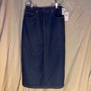 Long Denim skirt by Rafaela size 10 petite